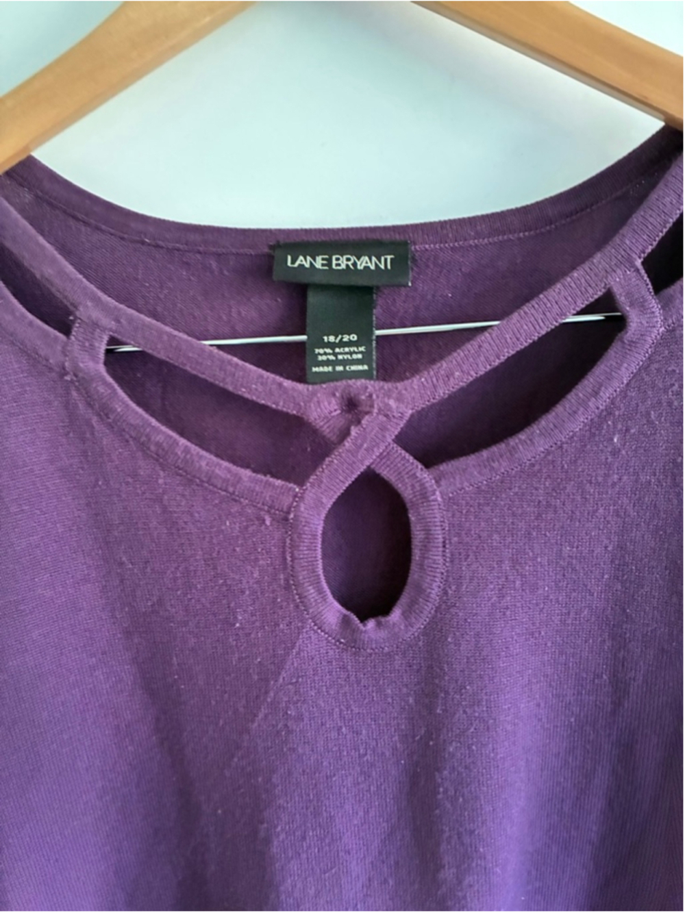 Women's Lane Bryant Purple Crew Neck Sweater Plus Size 18 - Picture 2 of 5